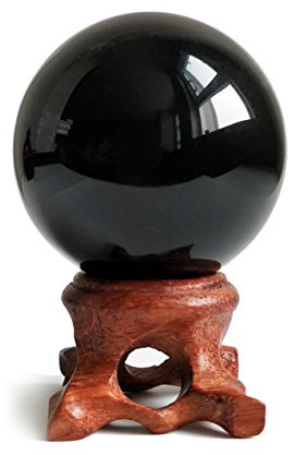 Black Obsidian Crystal Balls for Fengshui, Meditation, Crystal Healing, Divination, Home Decoration, Black Magic Crystal Sphere