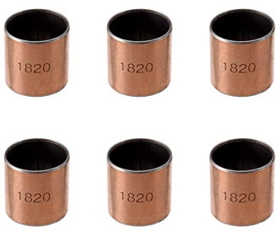 sourcing map Sleeve Bearing 18mm Bore x 20mm OD x 20mm Length Plain Bearings Wrapped Oilless Bushings 6pcs