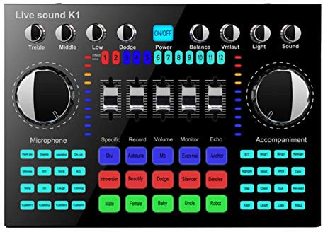 Modonghua Scheda audio dal vivo mixer effetti multipli Console di miscelazione USB Jack Powered Bluetooth Voice Changer per banda di studio DJ