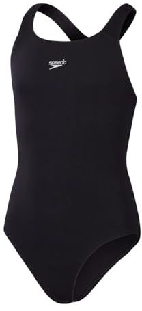 Speedo Women's Eco Endurance+ Medalist | Athletic Fit | Clasic Design| Recycled Fabric | Chlorine Resistant | Extra Flexibility, Black, 36