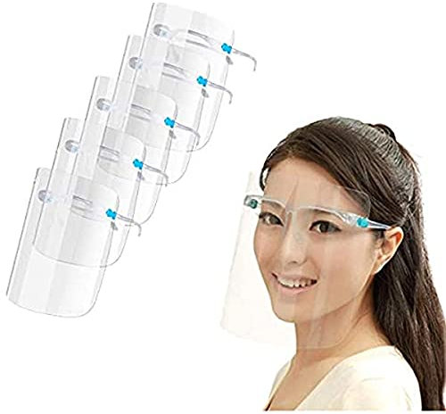 sb components Full Face Protective Shield Visor, Plastic Adjustable Transparent Face Visor Resistant to Prevent Saliva, Oil Fume, Spitting Anti-Fog Lens for Daily activities and Working (5)