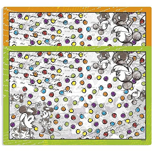 Egan Set 2 Tovagliette Arancio e Verde Mickey e Minnie