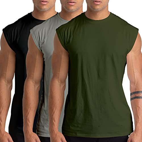 Holure 1 eller 3-pack herr bomull gym linne träning ärmlös skjortor atletisk muskeltank träning bodybuilding t-shirt
