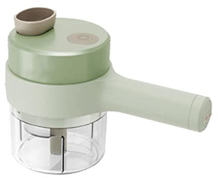 Valink 4 en 1 cortador de verduras eléctrico de mano, mini procesador de alimentos de mano inalámbrico cortador de verduras para pimientos/cebollas/ajo/verduras/frutas