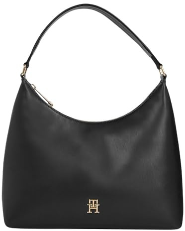 Tommy Hilfiger Damen Iconic Tommy Shoulder Bag AW0AW14181 Hobo, Schwarz (Black)