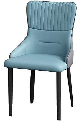 GIZNXBA Esszimmerstühl Grau Polsterstuhl Esszimmer Wohnzimmerstuhl Leder Mid Century Modern Schalenstuhl Hochlehniger Esszimmerstühle Für Esszimmer, Schlafzimmer (Color : /Light Blue)
