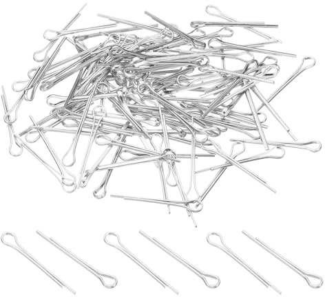 PATIKIL 1.2x19mm Aluminium Cotter Pins, 400Pcs Split Pin Fastener Clips for Fastening Crystals Parts, Chandelier Replacements, Silver