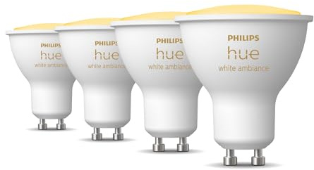Philips Hue Vorteilspaket - GU10 - mit 4 Spots - Warm bis Kaltweißes Licht - Hue White Ambiance