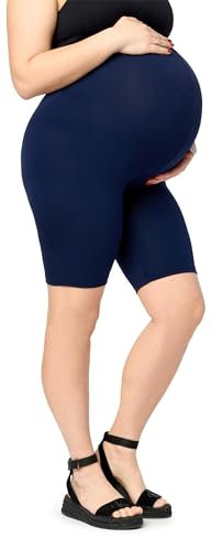 Merry Style stora storlekar, damer, korta mammaleggings, gravidleggings av bomull, MS10-465, Marinblå, 7XL stor