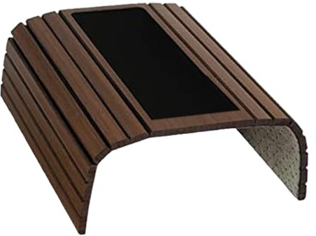 Baoblaze Mesa con Brazo para sofá, reposabrazos, Bandeja de Madera portátil, Mesa para Aperitivos, Rectangular, Antideslizante, Postre, Fruta, Mesa de TV, MARRÓN