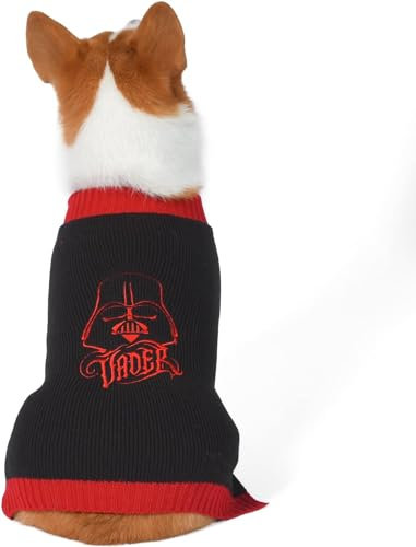 STAR WARS for Pets Darth Vader Hundepullover, Größe XS (XS), Darth Vader Pullover für Hunde, Haustierbekleidung, Pullover, Hundepullover, Geschenk für Star Wars-Fans, Darth Vader Geschenke, Schwarz