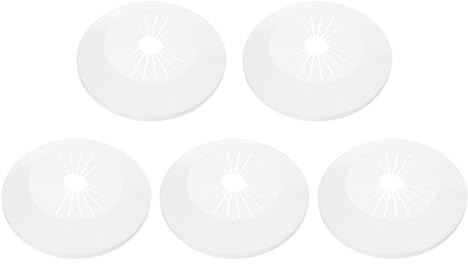 QUARKZMAN 5Pcs Cubierta Decorativa Para Tuberías 30-55mm Plástico PP Brida Decorativa Tubería Cubierta Para Fontanería Agua Desagüe Tubería Cubierta Placas Color Blanco