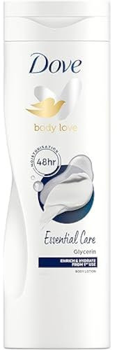 Dove Body Love Essential Care crema idratante alla glicerina Lozione per il corpo per una pelle liscia e idratata sin dal primo uso 400 ml 3 unità