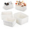 3 Pezzi Cesta Portaoggetti,Immagazzinaggio Contenitori,Cestini Portaoggetti,Cestino in Vimini,Cesto Porta,Bianco Cestino Portaoggetti Intrecciato,per Bagno,Cassetti,Tavoli,Cassettiere,Cucine,Soggiorno