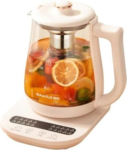 Bouilloire électrique multifonction Sunatur - 1,8 litre, 800 watts, ébullition rapide, fonction de maintien au chaud automatique, protection contre la surchauffe, facile à nettoyer