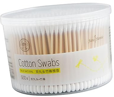 minkissy Cotons-tiges à Double Tête En Bambou Boîte 300 Pièces Multi-usages Femmes Et Filles Démaquillage Nettoyage Auriculaire Usage Domestique