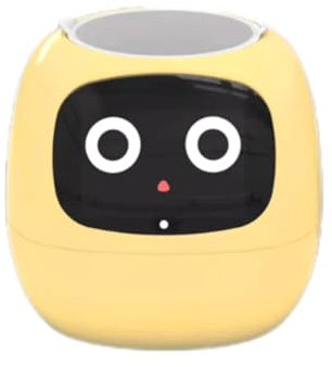 Vocdikficy Robot Plantation Pots Fleurs pour Animaux Compagnie AI 7 Capteurs Intelligents Jardinière Intelligente Affichage la Température et L'Heure des Plantes Pots Fleurs Jaune