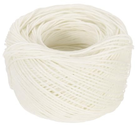 PATIKIL 200ft Stoppino Cera D'api, 80mm Stoppini Ben Rivestiti con Cera D'api Naturale per Accendere Candele, Bianco 1.2mm