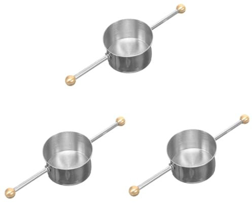Zerodeko 3 Pièces Outil à Mesurer Tasses à Mesurer Liquides Barman Double Boire Géré Jigger Mesurer Jigger Steel Gobelet Doseur Jiggers Jigger Avec Poignée Outil De Dosage Acier Inoxydable