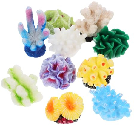 HEMOTON 10pièces Ornement De Corail pour Aquarium Décoration Aquarium Résine Corail
