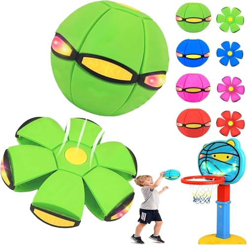 Generisch 2026 Nueva pelota saltarina para niños, platillo volador mágico, pelota saltarina, interacción padre-hijo, juguete luminoso para mascotas para reacción de ejercicio físico educativo, con 6