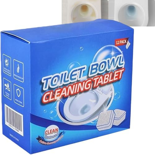 12 Stück WC Reiniger,WC Schaum,Toilet Bowl Cleaner Tablets,Spülkasten Tabs,Reinigungswürfel für den Spülkasten für Toilette,Dusche,Bad
