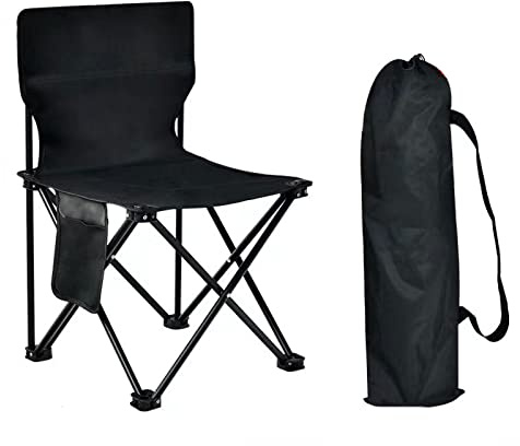 Tragbarer Campingstuhl mit Seitentaschen, leichter Klapphocker zum Wandern, Angeln, Strandpicknick und Grillen – Outdoor-Sitzlösung