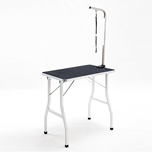 Table de toilettage pour animaux de compagnie - Réglable en hauteur - Pliable - Avec bras et laisse - Table de toilettage professionnelle pour chiens de petite et moyenne taille - Table de toilettage