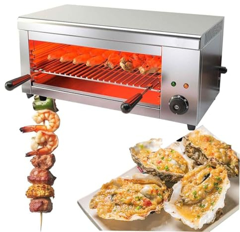 Salamandra Eléctrica Y Tostadora Profesional, 2000W Y 30L - 4 Niveles De Parrilla Ajustables En Altura, Control De Temperatura 50-300°C, Sin Humo Para Cocina Saludable