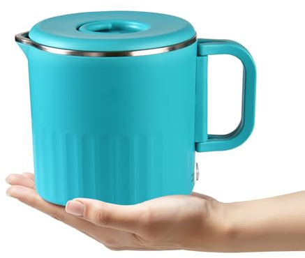 0.8L Foldable Small Electric Kettle 304 Stainless Steel, Collapsible Portable Travel Electric Kettle, Mini Hot Water Boiler Heater for Business Trip, Camping, Travel, Office