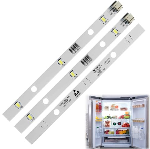 Tiras LED de reemplazo para frigorífico RONGSHENG/HISENSE, compatibles con modelos E349766, MDDZ-162A, 1629348, DC12V 2W, Kenwood KIFF5017/5020/7017/7020, luz blanca brillante