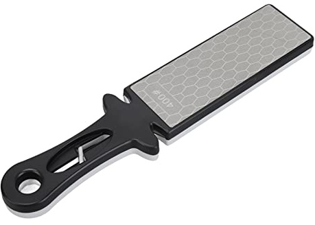 Headerbs Knivslipare, Diamantsax Slipverktyg 400 1000 Korn Dubbel Sidoplatta med Halkfritt Handtag, Keramiskt Volframstål V-form för Köksslaktare Vikkniv Mejselyxor