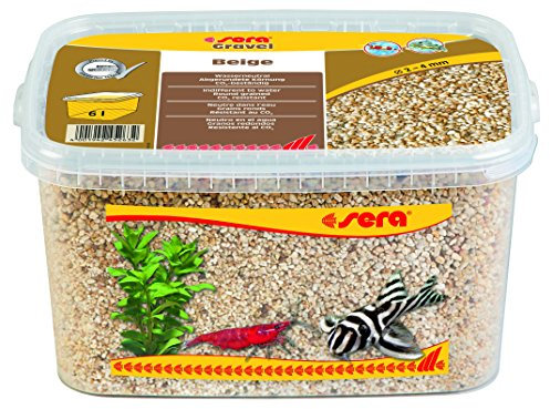 sera Gravel Beige 2-4 mm 6.000 ml - Beigefarbener Naturkies (Ø 2 - 4 mm) für alle Süß- und Meerwasseraquarien