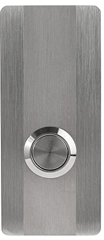 MSH Modern Stainless Hardware Model R4 Doorbells, R-Series Stainless Steel Designer Doorbells 1.37” x 3.14” x 5/32”