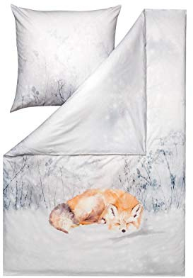 ESTELLA Kuschelflanell Bettwäsche Felix Silber