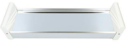 GIANNINI GLOSSY Vassoio acciaio a specchio manici bianchi Mod. 0701002 ACCIAIO