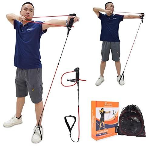 ELONG OUTDOOR Archery Bow Trainer Draw Training Aid Device Strength Stretch Band Exerciser For Recurve Bow Compound Shooting for Adults Beginner Experts