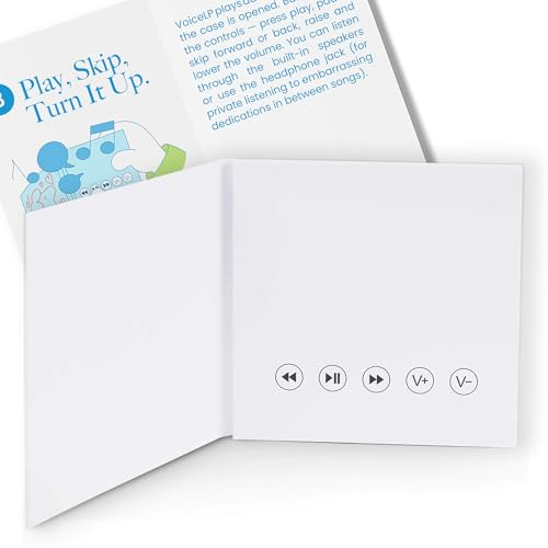 VOICEGIFT VoiceLP Audio Recording Card, Stores 2 Hours of Clear Audio for Playlist, Special Event Recording, Greeting or Birthday Card