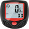 Retoo Computer da bicicletta LCD, tachimetro impermeabile con 14 funzioni, velocità, contachilometri, misurazioni giornaliere e di allenamento, multifunzione, nero, rosso