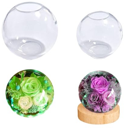 FineInno 2 Stück Kugel Silikonform Epoxidharz, Rund Ball Resin Gießform, Sphere Epoxidharz Formen für DIY Schmuck, Anhänger, Ohrringe,Schmuckherstellung