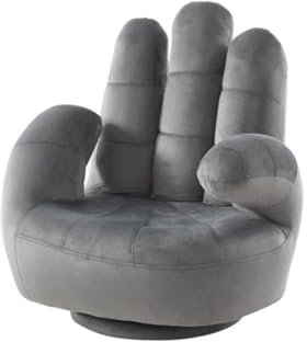Vente-unique-Kindersessel Fingersessel drehbar - Samt - Anthrazit - Catchy