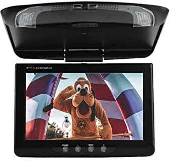 Lettore DVD portatile Monitor for auto AV da 9/11 pollici 12-24V Monitor for montaggio su tetto for auto Schermo LCD Flip Down Display a soffitto Ingresso video LED Retromarcia Vista posteriore per Au