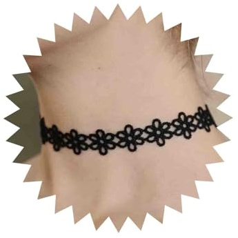 Atentuyi Boho Schwarz Blume Spitze Choker Halskette Samt Blumen Choker Vintage Floral Choker Schwarz Daisy Choker Rose Kragen Choker Gothic Retro Victorian Choker Schmuck Für Frauen Mädchen