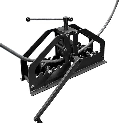 TAHALI Manuelle Rohrbiegemaschine, robuste Metallrohrbiegemaschine, Rohrkerbmaschine, langlebige Arbeitswerkzeuge, TR-60 Rundrohrwalze, industrielle tragbare Rohrrollenbiegemaschine