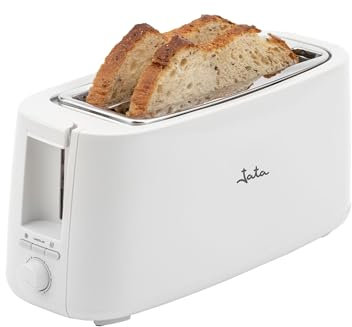 Jata JETT1584 - Tostadora Pan 2 Ranuras, 7 Niveles Tostado, Descongelación y Mantenimiento del Calor, Apagado Auto, 1400 W, Bandeja para recoger Migas