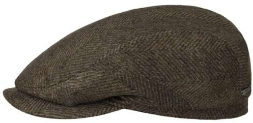 Stetson Ericsen Wool Flatcap Made in Germany Herren Herbst Winter braun 58 cm