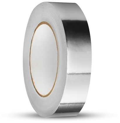Abacus Range Aluminium Tape 50mm x 10m | Highly Adhesive Silver Aluminium Foil Tape | Insulation Tape, Sealing Ducts Repairs | Heat Resistant