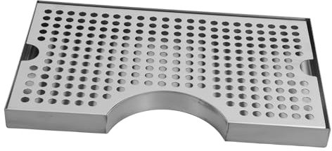 SHOWERORO Beer Dispenser Drip Tray Kegerator Drip Plate Easy Clean Stainless Steel