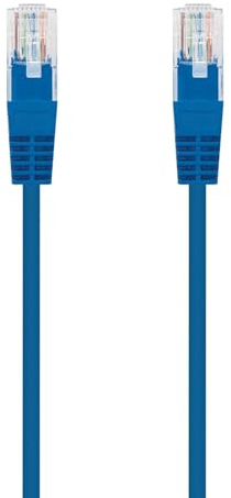 Blendend Cable de red UTP Cat.5e, AWG24, 3.0 m, azul - ideal para conexiones de red rápida y estable en oficinas y hogares.