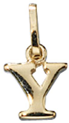 Buchstabe ' Y ' Ketten Anhänger Goldanhänger 333 Gold Einhänger Unisex